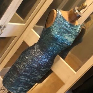 Kay Unger Sequin Cocktail Dress